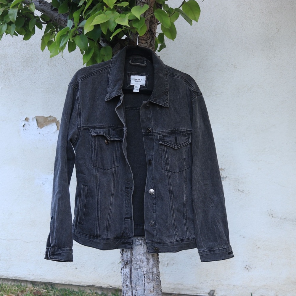 Gray Jean jacket size large